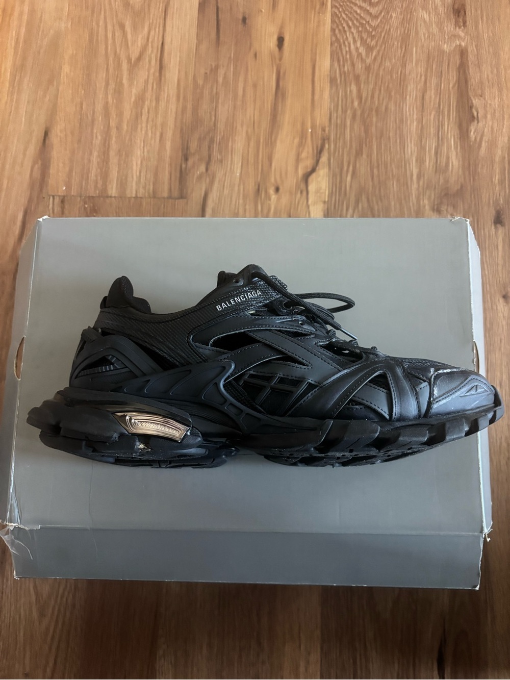 Balenciaga Men's Black and Silver tracks